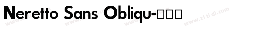 Neretto Sans Obliqu字体转换